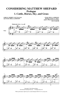 page one of Considering Matthew Shepard (SATB Choir)