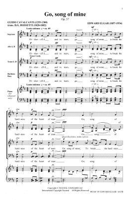 page one of Go Song Of Mine (arr. Philip Lawson) (SATB Choir)