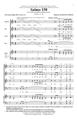 page one of Salmo 150 (SATB Choir)