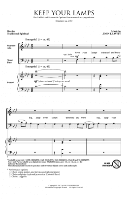 page one of Keep Your Lamps Trimmed And Burning (SATB Choir)