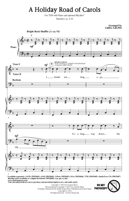 page one of A Holiday Road of Carols (TTBB Choir)