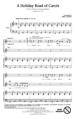 page one of A Holiday Road of Carols (SSA Choir)