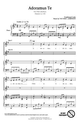 page one of Adoramus Te (2-Part Choir)