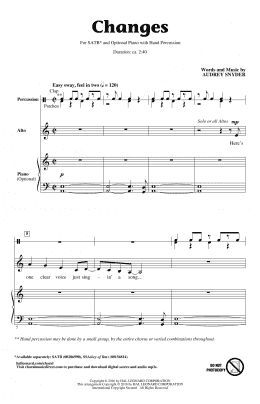 page one of Changes (SATB Choir)