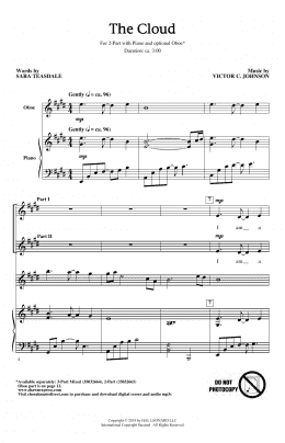 page one of The Cloud (2-Part Choir)
