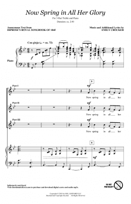 page one of Now Spring In All Her Glory (3-Part Treble Choir)