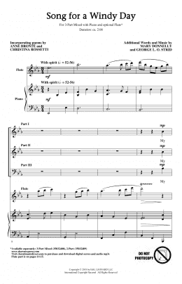 page one of Song For A Windy Day (3-Part Mixed Choir)