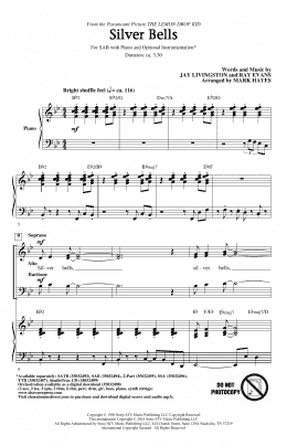 page one of Silver Bells (arr. Mark Hayes) (SAB Choir)