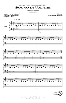 page one of Sogno Di Volare (from Civilization VI) (SATB Choir)