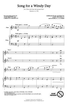page one of Song For A Windy Day (2-Part Choir)