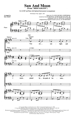 page one of Sun And Moon (from Miss Saigon) (arr. Mac Huff) (SATB Choir)