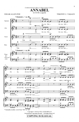 page one of Annabel (SATB Choir)