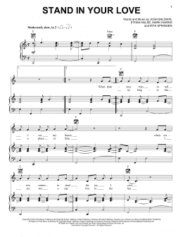 page one of Stand In Your Love (Piano, Vocal & Guitar Chords (Right-Hand Melody))