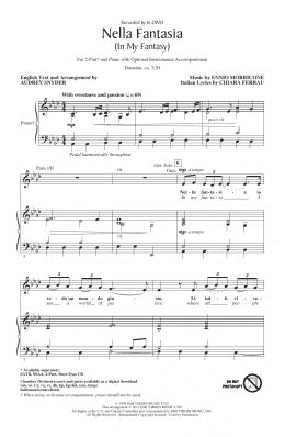 page one of Nella Fantasia (In My Fantasy) (arr. Audrey Snyder) (2-Part Choir)