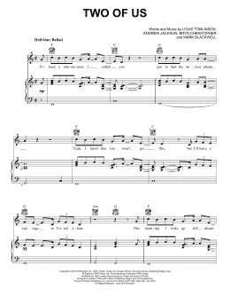 page one of Two Of Us (Piano, Vocal & Guitar Chords (Right-Hand Melody))