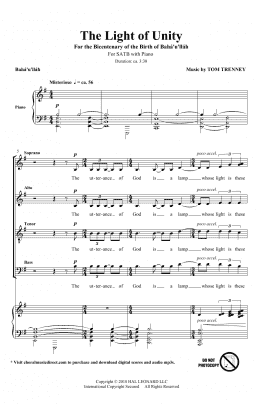page one of The Light Of Unity (SATB Choir)