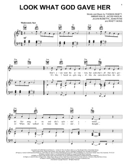 page one of Look What God Gave Her (Piano, Vocal & Guitar Chords (Right-Hand Melody))