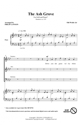 page one of The Ash Grove (SAB Choir)