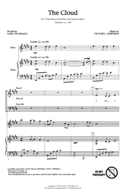 page one of The Cloud (3-Part Mixed Choir)