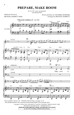 page one of Prepare, Make Room (arr. Michael Barrett) (SATB Choir)