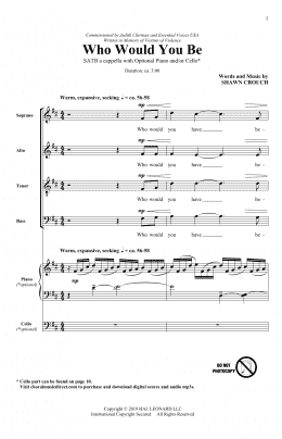 page one of Who Would You Be? (SATB Choir)