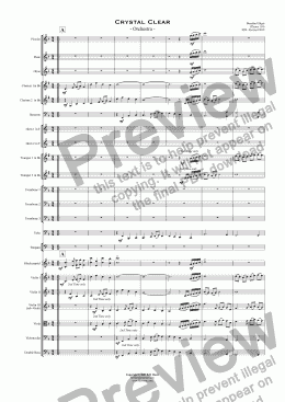 page one of Crystal Clear  - Orchestra 