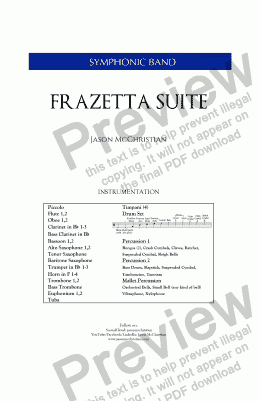 page one of Frazetta Suite - for Symphonic Band