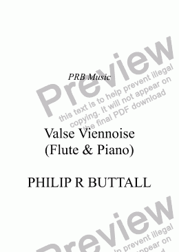 page one of Valse Viennoise (Flute & Piano)