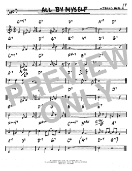 page one of All By Myself (Real Book – Melody & Chords – C Instruments)