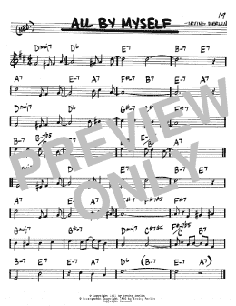 page one of All By Myself (Real Book – Melody & Chords – Bb Instruments)