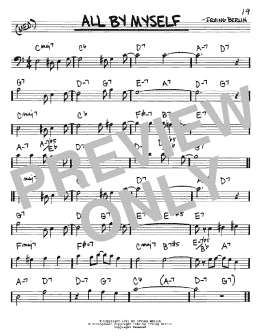page one of All By Myself (Real Book – Melody & Chords – Bass Clef Instruments)