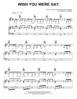 page one of wish you were gay (Piano, Vocal & Guitar Chords (Right-Hand Melody))