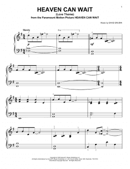 page one of Heaven Can Wait (Love Theme) (Easy Piano)
