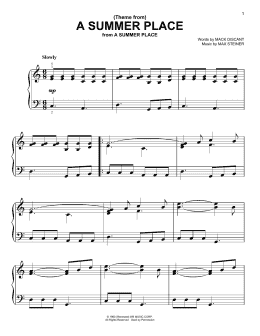 page one of (Theme From) A Summer Place (Easy Piano)