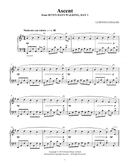 page one of Ascent (from Seven Days Walking: Day 1) (Piano Solo)