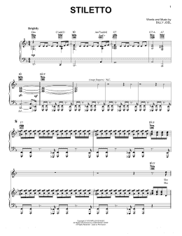 page one of Stiletto (Piano, Vocal & Guitar Chords (Right-Hand Melody))