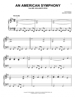page one of An American Symphony (Easy Piano)