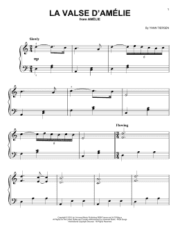 page one of La Valse D'Amelie (Easy Piano)