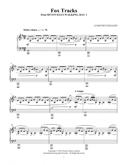 page one of Fox Tracks (from Seven Days Walking: Day 1) (Piano Solo)