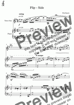 page one of Flip - Side.  Tenor sax solo