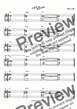 page one of ii-V7(13b9)-I Voicing Sheet