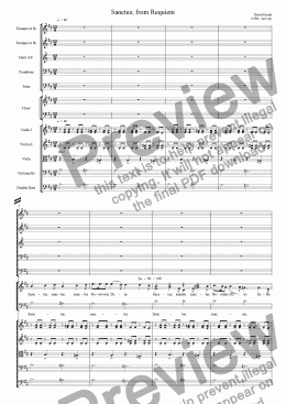 page one of Sanctus - from Requiem