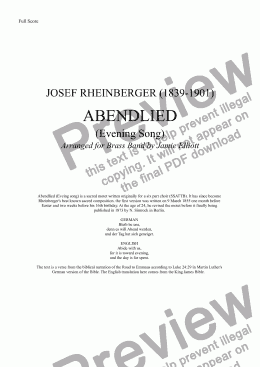 page one of ABENDLIED