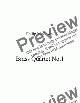 page one of Brass Quartet No.1