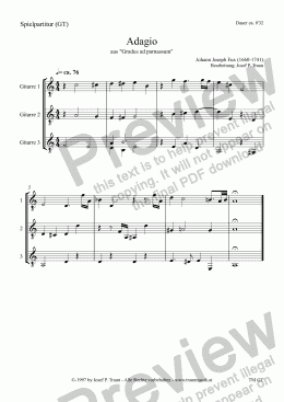 page one of Guitar Trio: Adagio (GT/Playing Score)