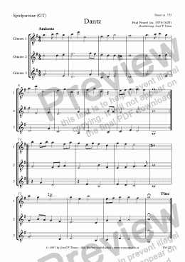 page one of Guitar Trio: Dantz (GT/Playing Score)