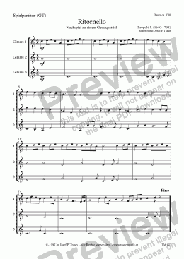 page one of Guitar Trio: Ritornello (GT/Playing Score)