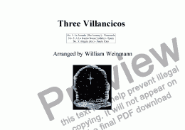 page one of Three Villancicos