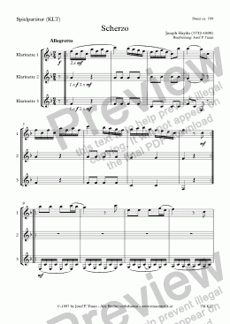 page one of Clarinet Trio: Scherzo (KLT/Playable Score)