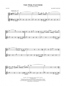 page one of The Pink Panther (Flute Duet)